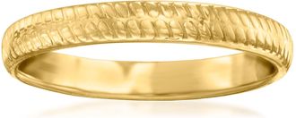 RS Pure Ross-Simons Italian 14kt Yellow Gold Textured Ring