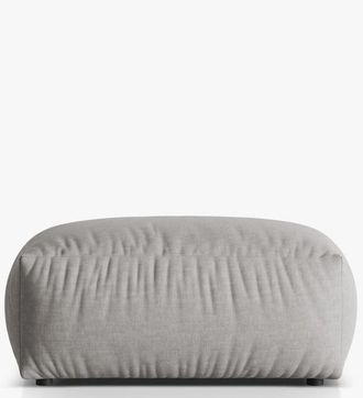 MICADONI Design Sitzpouf Martina 95 x 65 cm - Strukturstoff
