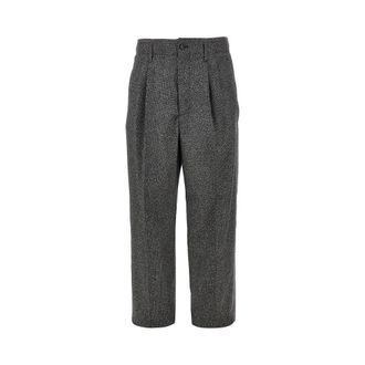 Emporio Armani Moulin&eacute; wool blend pants with darts Man 46