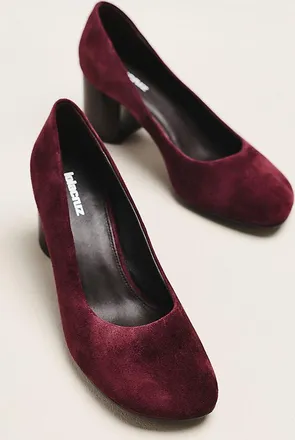 Lola Cruz Suede Block Heels