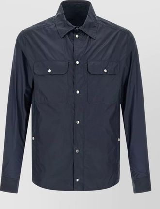 Moncler ripstop shirt long sleeves button down collar