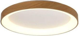 Mantra Mantra Plaf&oacute;n Led Redondo Niseko Ii Acabado Madera Con Mando, Regulable 2700k-5000k &Oslash; 90-78-65-50-38 Cm