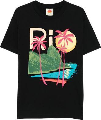 Farm Rio Camicia con stampa Landscape - Nero