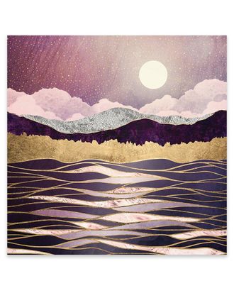 iCanvas Icanvas Lunar Waves Print On Acrylic Glass By Spacefrog Designs