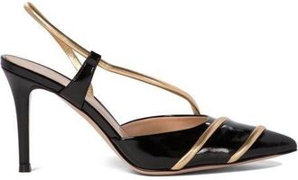 Gianvito Rossi Womens G95547 Nuit Slingback 85mm - Black Leather - Size EU 37