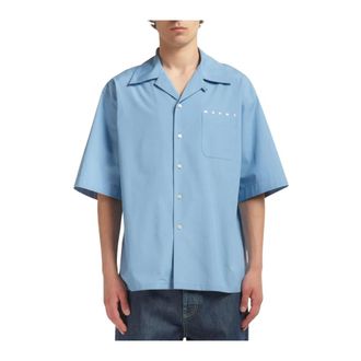 Marni Short Sleeve Shirts, male, Blue, Size: 2XL S/S Shirt
