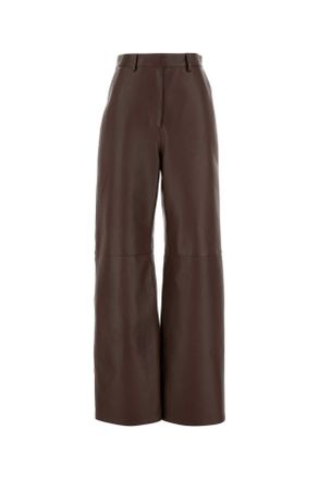 Loewe Chocolade Nappa Leren Broek