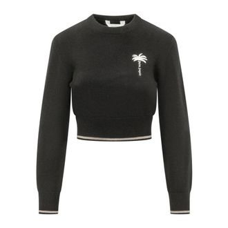 Palm Angels Jersey de punto corto - Knitwear - Mujer - Negro - M