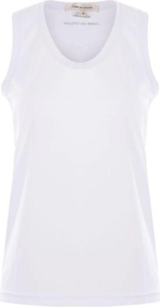 Comme Des Gar&ccedil;ons Logo Jersey Tank Top - Dames - Tops zonder mouwen - Wit - L - Polyester - Tops