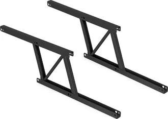 Emuca Juego De Mecanismos Elevables Para Mesas De Centro, Permite Elevar La Mesa 135mm, Acero, Pintado Negro - Emuca