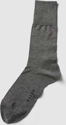Falke Socken in melierter Optik in Mittelgrau Melange, Größe 39/40