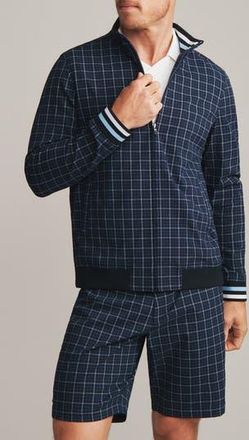 Rhone Dune Windowpane Golf Jacket in Navy Windowpane Check at Nordstrom Rack, Size Xx-Large