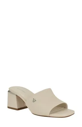 Calvin Klein Rowena Block Heel Sandal in Ivory at Nordstrom Rack, Size 6.5