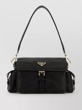 Prada explore nappa leather shoulder bag buckle hardware