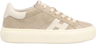Hogan Beige Suede Sneakers
