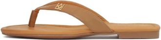 Kazar Bruine platte flip-flops - Dames - Slippers - Bruin - 36 EU - Leer - Schoenen