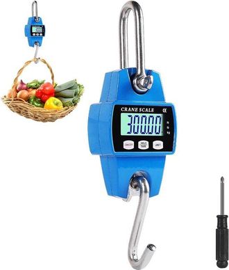 OEM Balanza Digital Colgante - Dispositivo De Pesaje Electr&oacute;nico - Pesaje De Equipaje - Sensor De Alta Precisi&oacute;n - Capacidad De 300 Kg - Azul