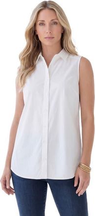 Roaman's Kate Sleeveless Shirt in White at Nordstrom, Size 38