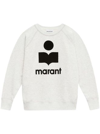 Isabel Marant Relaxed Fit Knit Sweater with Bold Graphic Logo