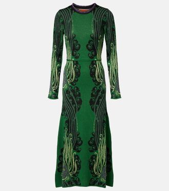 La DoubleJ Bee jacquard midi dress
