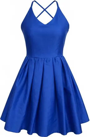 Gracia Womens Backless Dress In Royal Blue