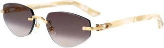 Cartier D&eacute;cor C Zonnebril - Dames - Zonnebrillen - Geel - 56 MM - Accessoires