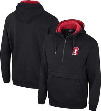Colosseum Mens Colosseum Black Stanford Cardinal Half-Zip Hoodie at Nordstrom, Size Xx-Large