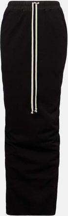 Rick Owens Gonna lunga Pillar in jersey di cotone