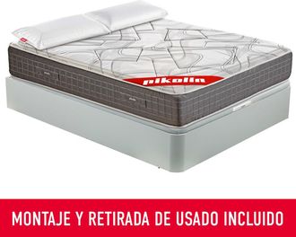 Pikolin Colch&oacute;n 135x190cm, canap&eacute; y almohada PIKOLIN Saturn Blanco Montaje