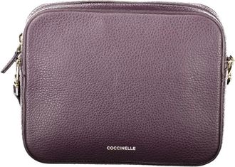 Coccinelle Paarse Leren Dames Handtas - Dames - Schoudertassen - Paars - ONE Size - Leer - Tassen