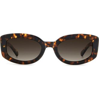 Kate Spade New York ailey 53mm gradient rectangular sunglasses in Havana/Brown Sf at Nordstrom