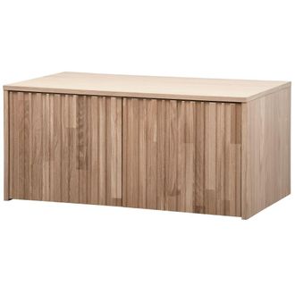 Woood Banco de entrada con almacenamiento de madera L88cm - Madera clara