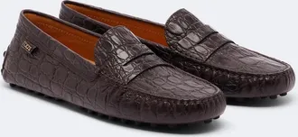 Tod's Gommino croc-effect leather driving shoes