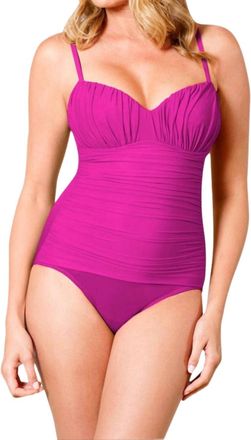 Miraclesuit Plus Solid Rialto One Piece Swimsuit In Fuchsia