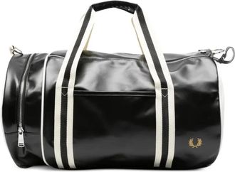 Fred Perry Classic Barrel Bag - Heren - Weekendtassen - Zwart - ONE Size - Polyester - Tassen