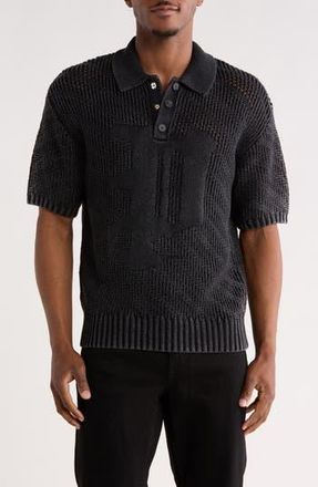 Purple Knit Polo Sweater in Black at Nordstrom Rack, Size X-Large