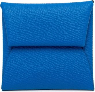Herm&egrave;s Blue Epsom Leather Coin Purse/Coin Case (Pre-Owned)