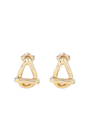 UNOde50 Drop Oval Link Shaped Earrings in Gold at Nordstrom