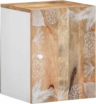 vidaXL Armario Colgante Ba&ntilde;o Madera Maciza Mango 38x33,5x48 Cm Vidaxl