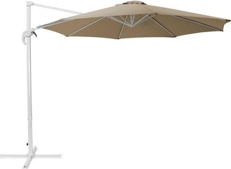 Beliani Sombrilla sin volantes 300 cm arena beige
