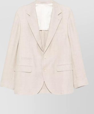 Brunello Cucinelli single-breasted linen wool silk blazer