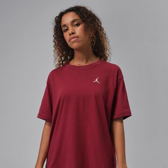 Nike Jordan Womens Jordan Essentials Top in Red | FN4500-677