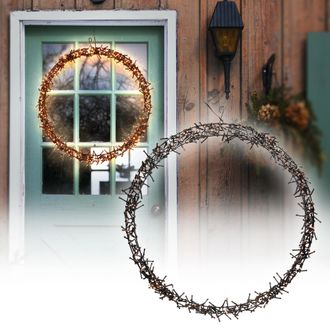 ECD Germany Ecd Germany - Guirnalda Luminosa 500 Led &Oslash; 58 Cm Blanco C&aacute;lido, Ip44, Corona Para Puerta Y Ventana, Decoraci&oacute;n Para Fiestas Anillo Navide&ntilde;o Con Luz, 8