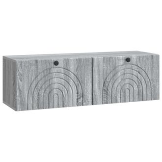 vidaXL Mueble Para Tv De Pared Gris Sonoma 98 X 31 X 30 Cm Vidaxl