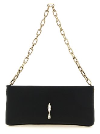 Christian Louboutin Black Elastane Clutch Womens Bag