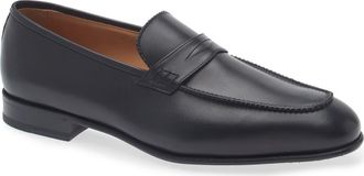 Ferragamo Great New Penny Loafer in Nero Biscotto at Nordstrom, Size 10.5