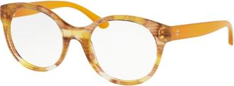 Tory Burch Ronde Brillen - Dames - Brillen - Geel - 51 MM - Accessoires