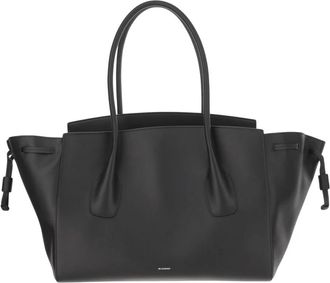 Jil Sander Stijlvol Mode Accessoire - Dames - Shoppers - Zwart - ONE Size - Katoen - Tassen