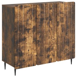 vidaXL Aparador Roble Ahumado 89 X 34,5 X 82 Cm Madera De Ingenier&iacute;a Vidaxl