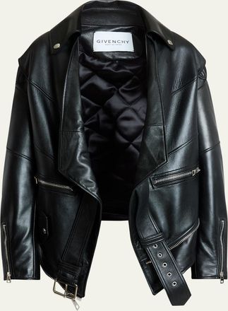 Givenchy Upside Down Leather Moto Jacket